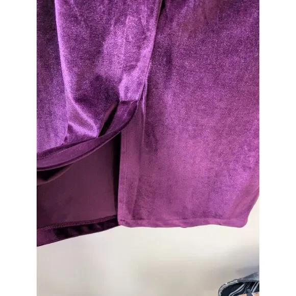 Maya Moda Velvet Maxi Skirt Size Small Purple Rhinestone Waist Formal Whimsigoth - Picture 7 of 8